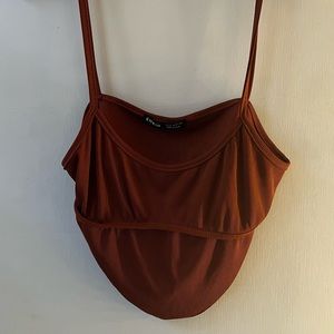 burnt orange crop top